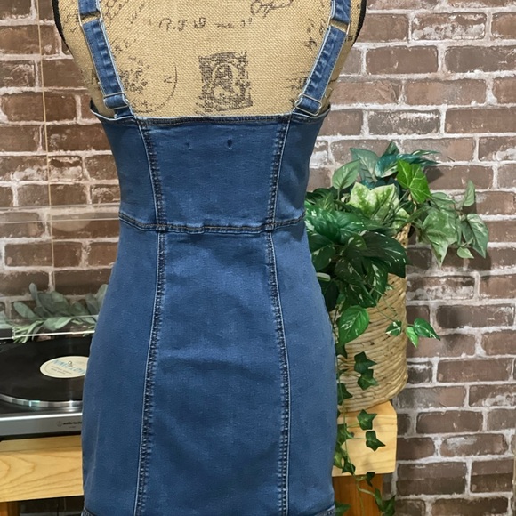 Forever 21 Denim Button Down Dress Jumper M - Picture 2 of 7